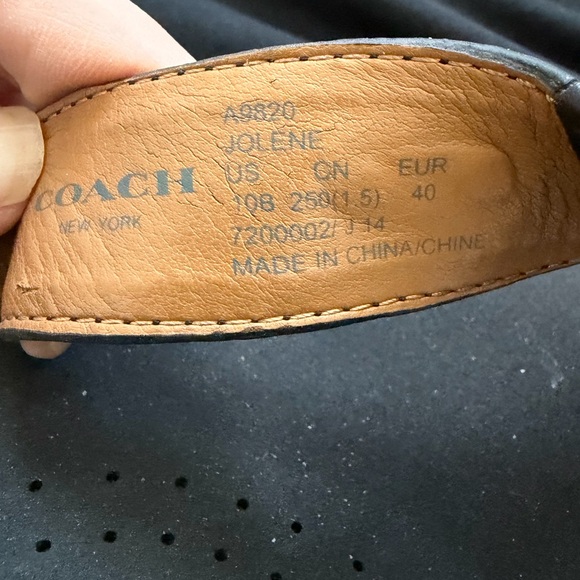 NWOT Coach Black Wedge  Thong Sandals - Picture 7 of 9